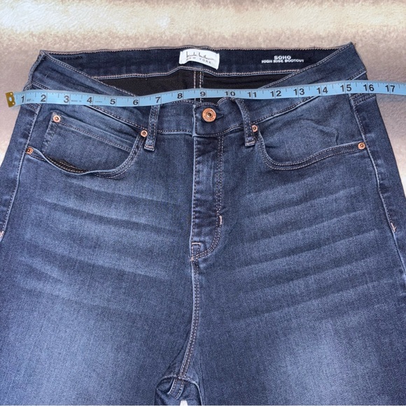 Nicole Miller Soho Dark Wash Super Stretch High Rise Bootcut Jeans 12 - Picture 8 of 10